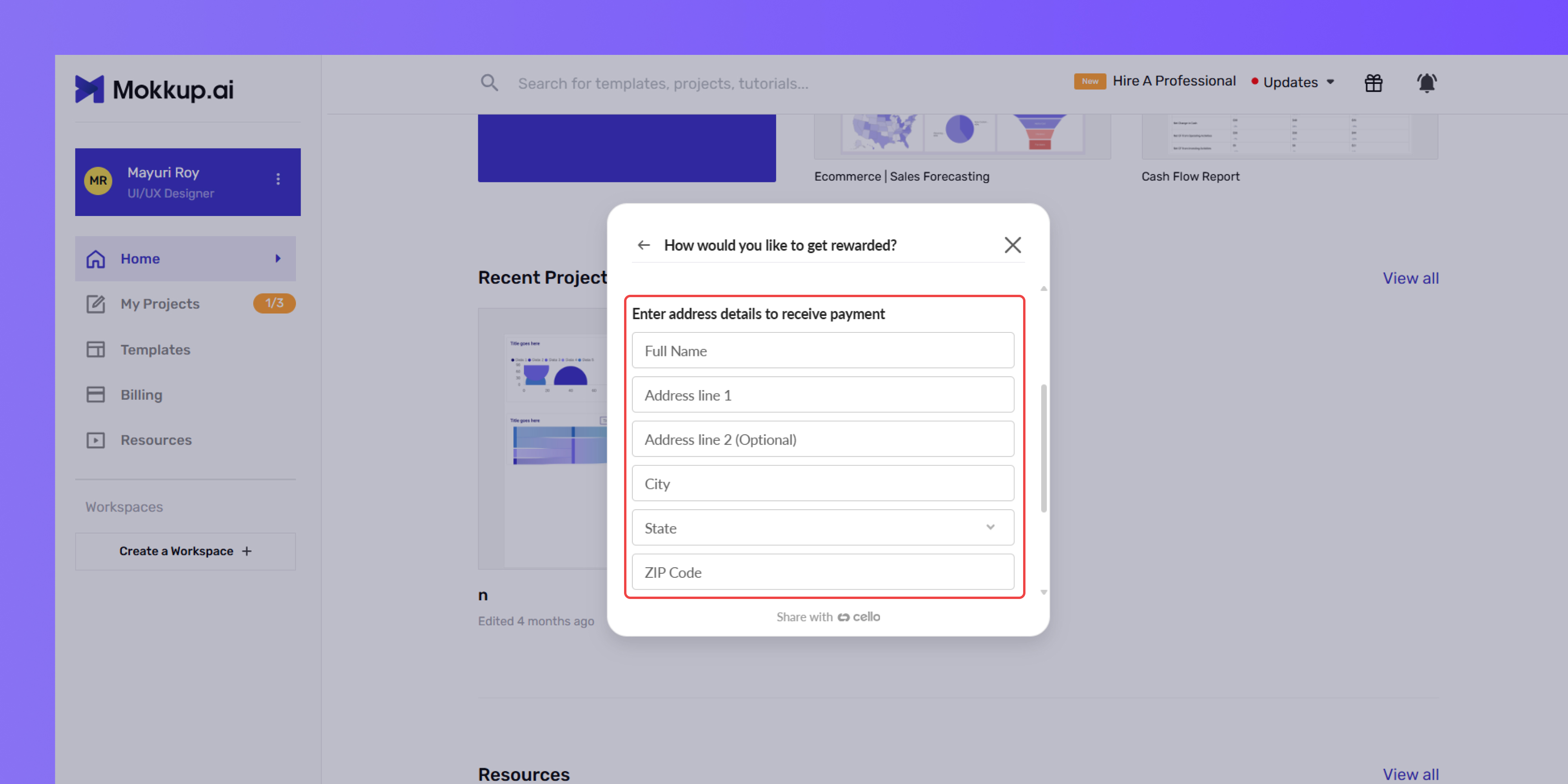 Enter Your Payout Information