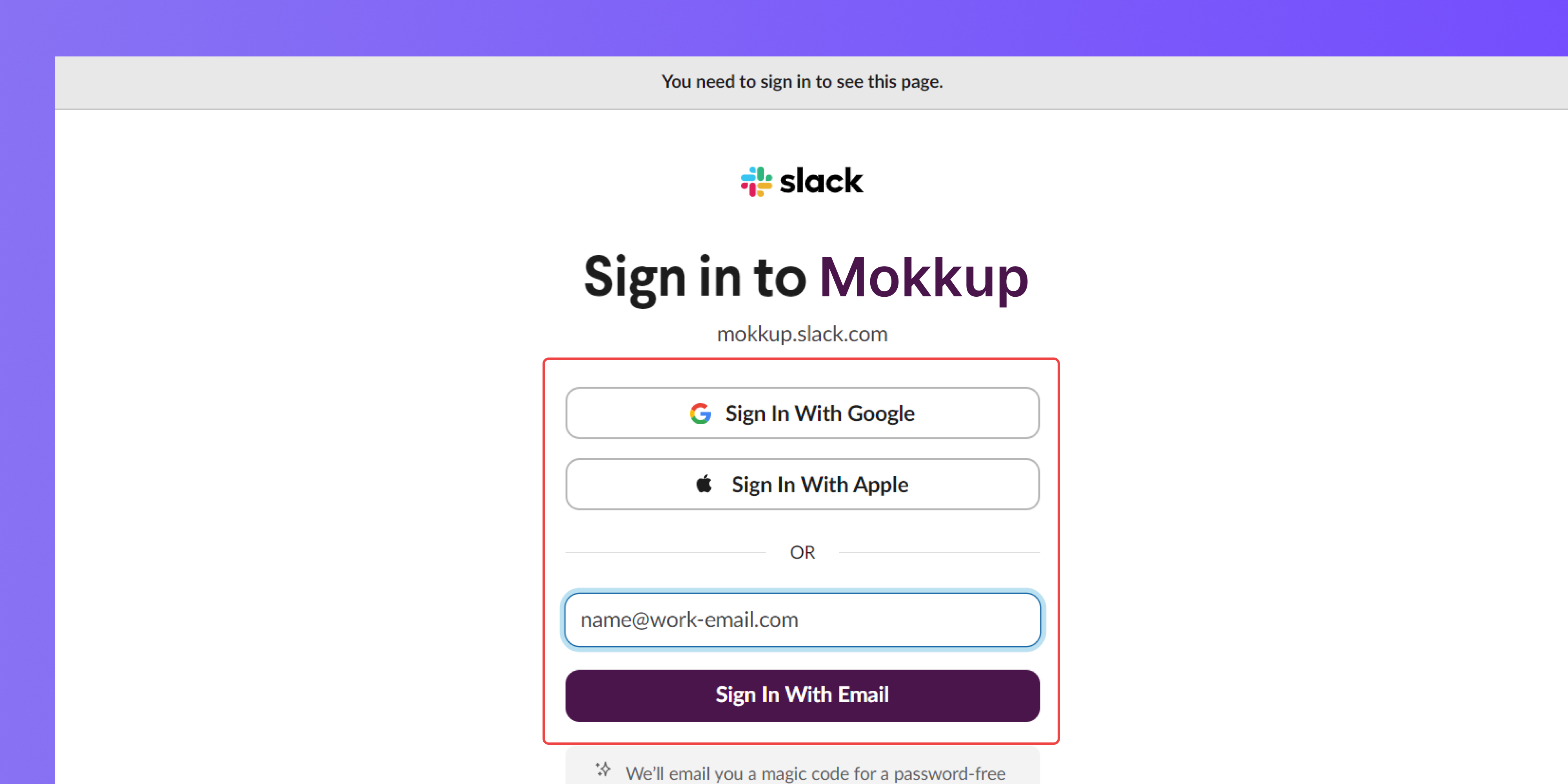 Sign in to Mokkup