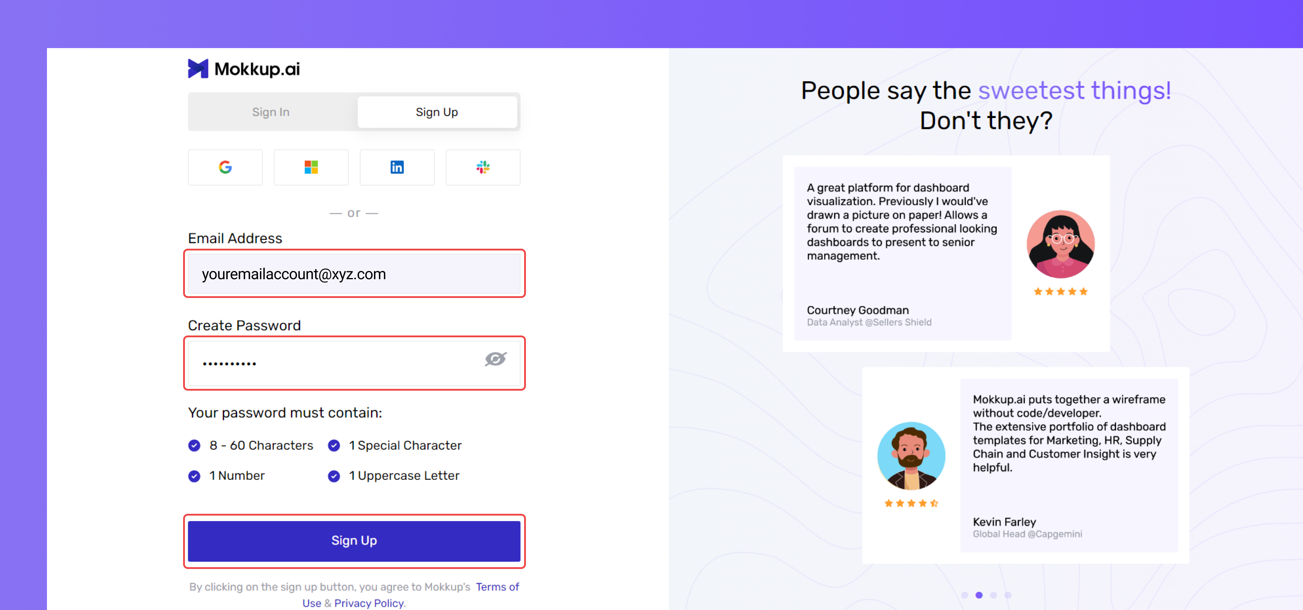 Creating New Account