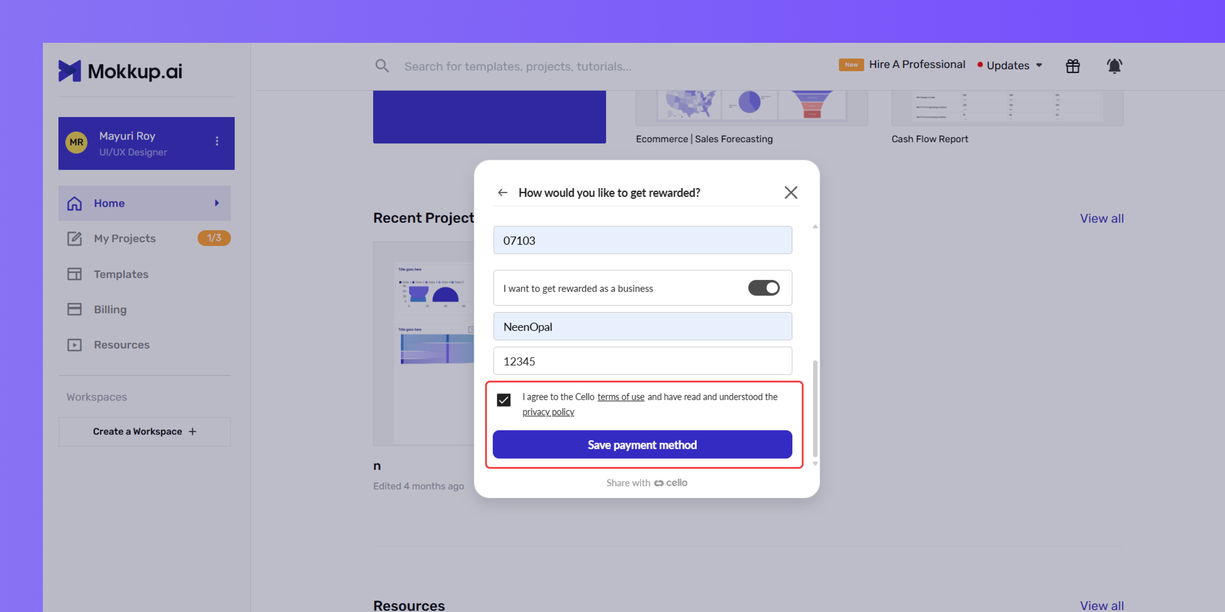 Save Payment Method