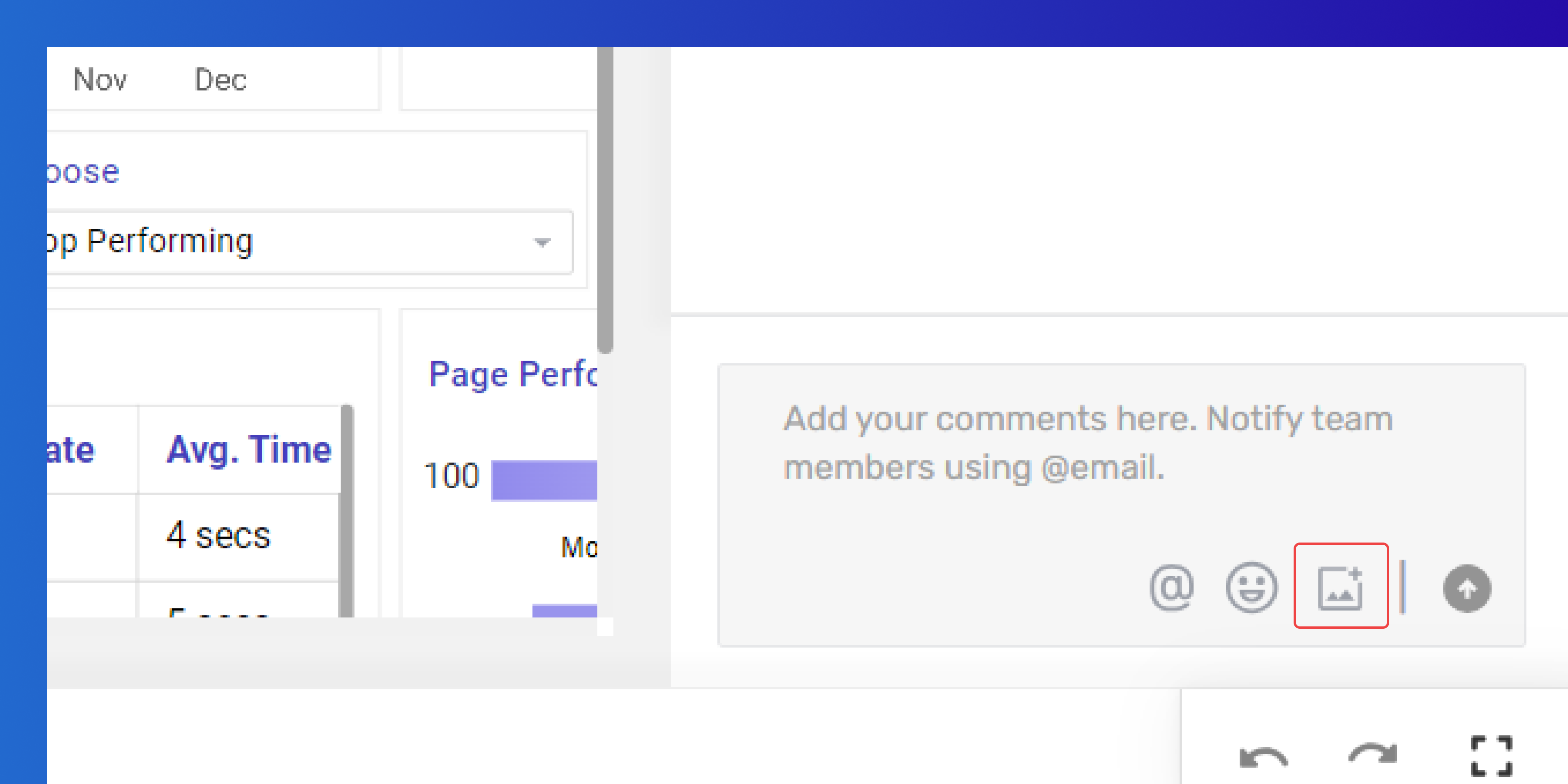 Image Icon in comment box