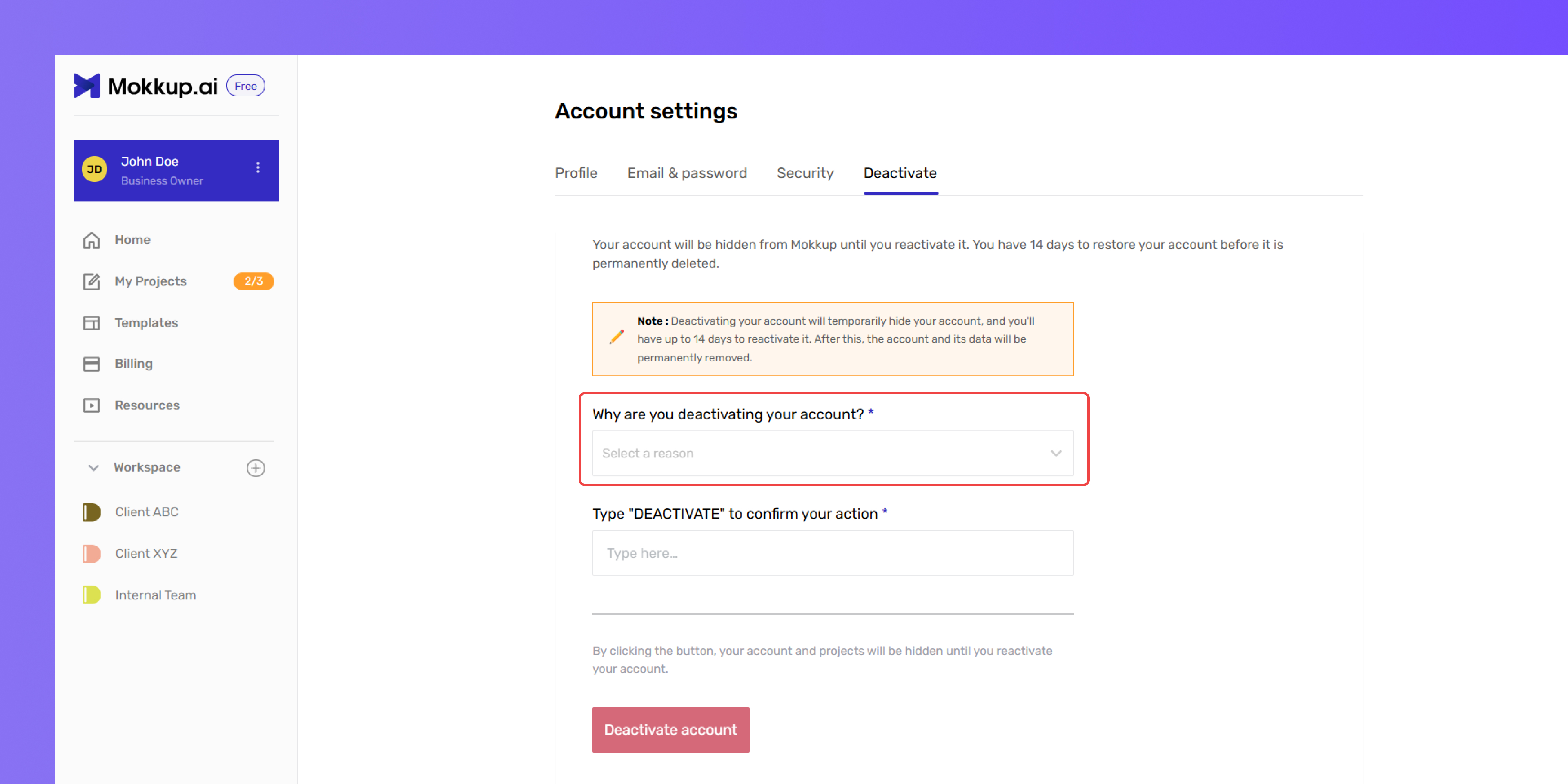 Dropdown Menu