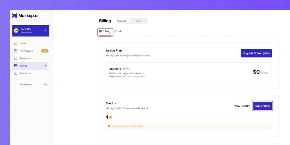 Billing information
